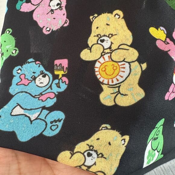 Care Bears Modern Button Collar Shirt Womens Size Small Black By Unique Vintage - Picture 7 of 11